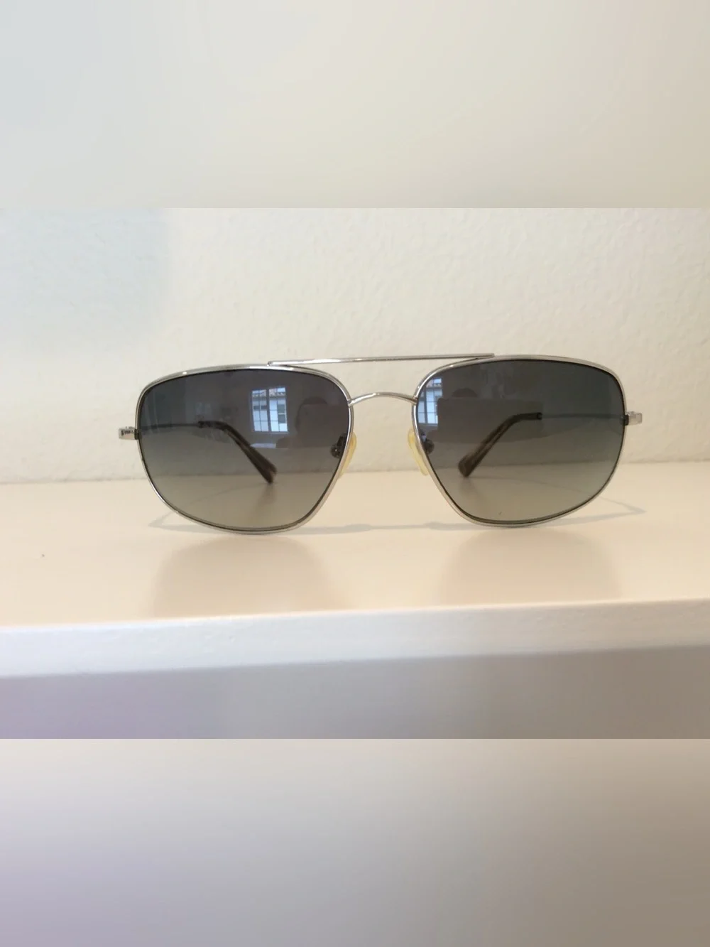 SALT. Nicolas Men’s Silver Aviator Sunglasses
